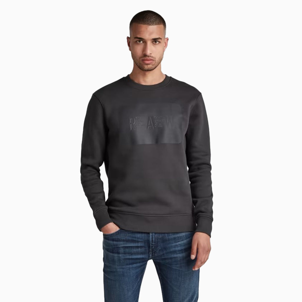 Men's Raw Double Layer Crew Neck Sweatshirt