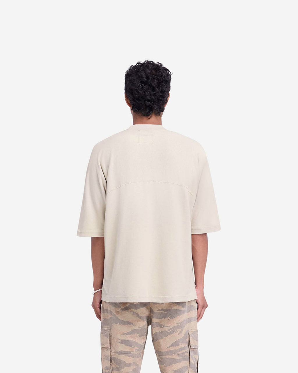 Stepped Hem T-Shirt - Oat