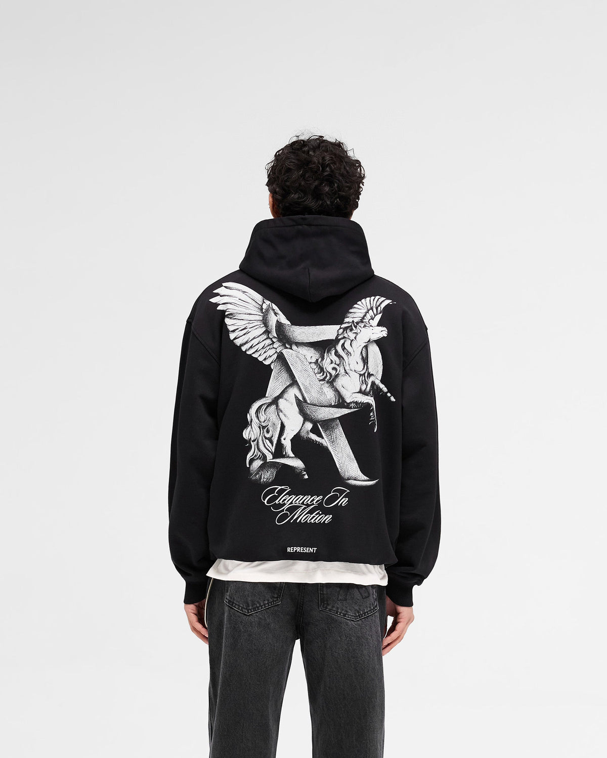 Elegance In Motion Hoodie - Jet Black
