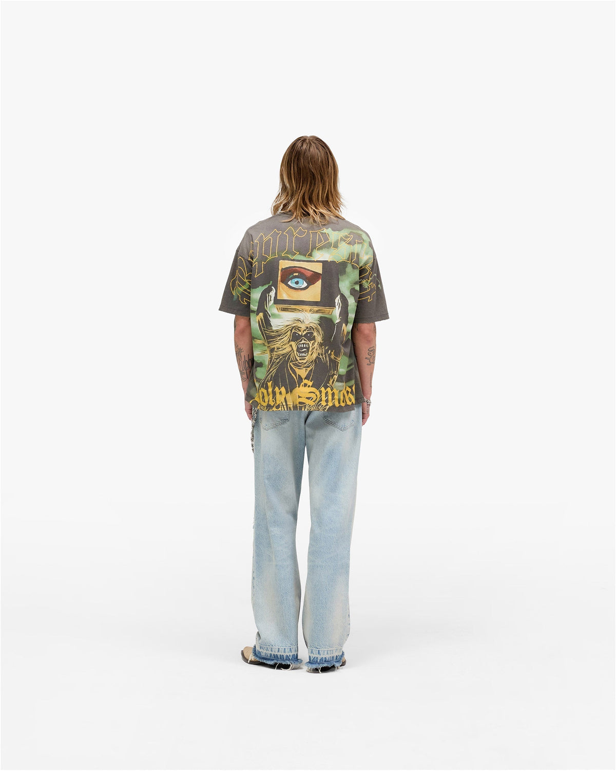 Represent X Iron Maiden Holy Smoke T-Shirt - Sunfade Grey
