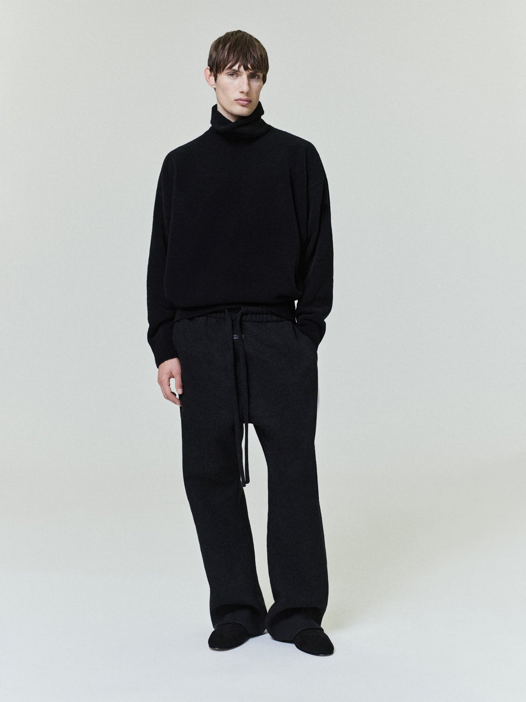 Wool Split High Neck Sweater