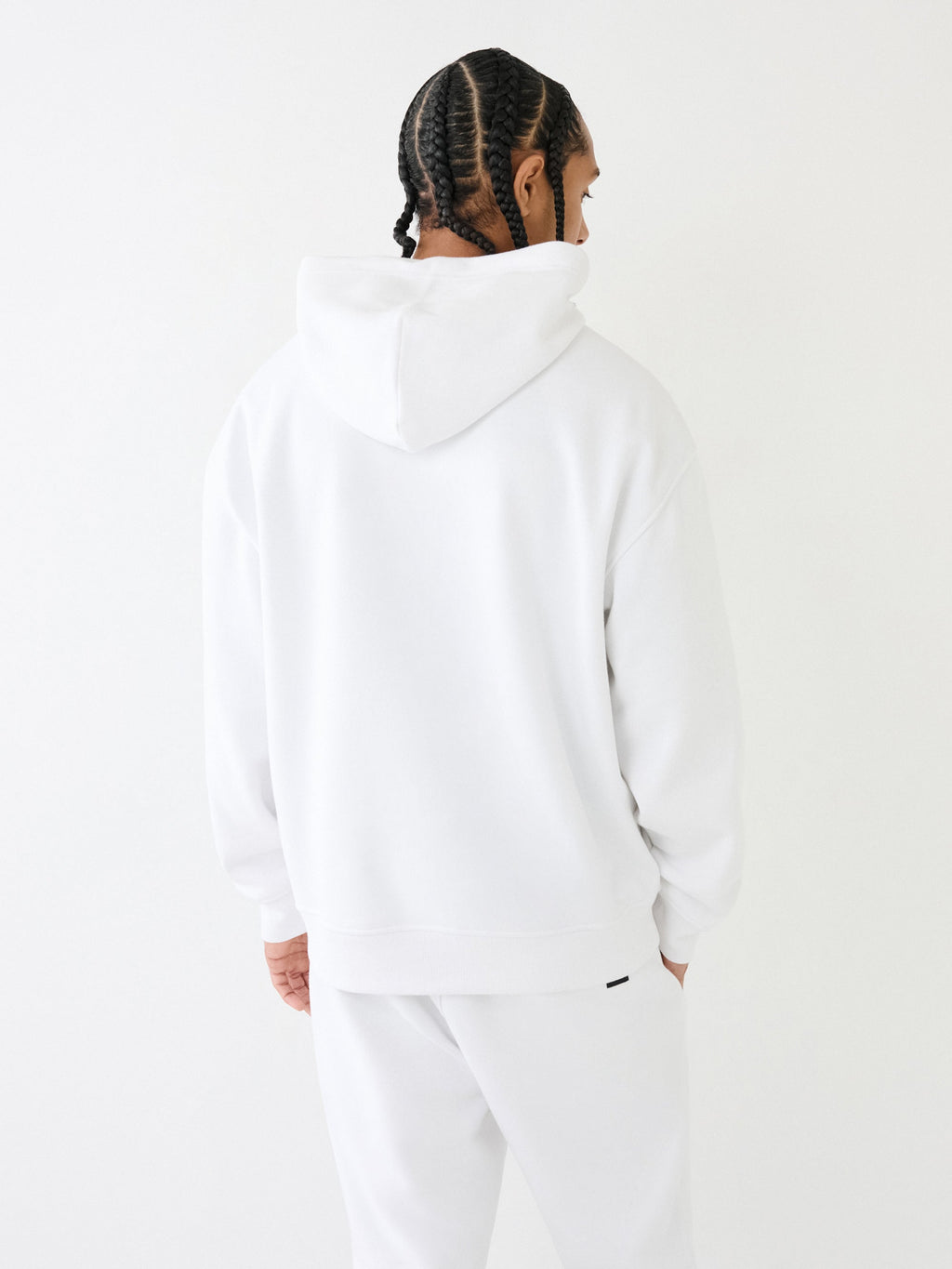 True Religion Relaxed Hoodie Embro Optic White