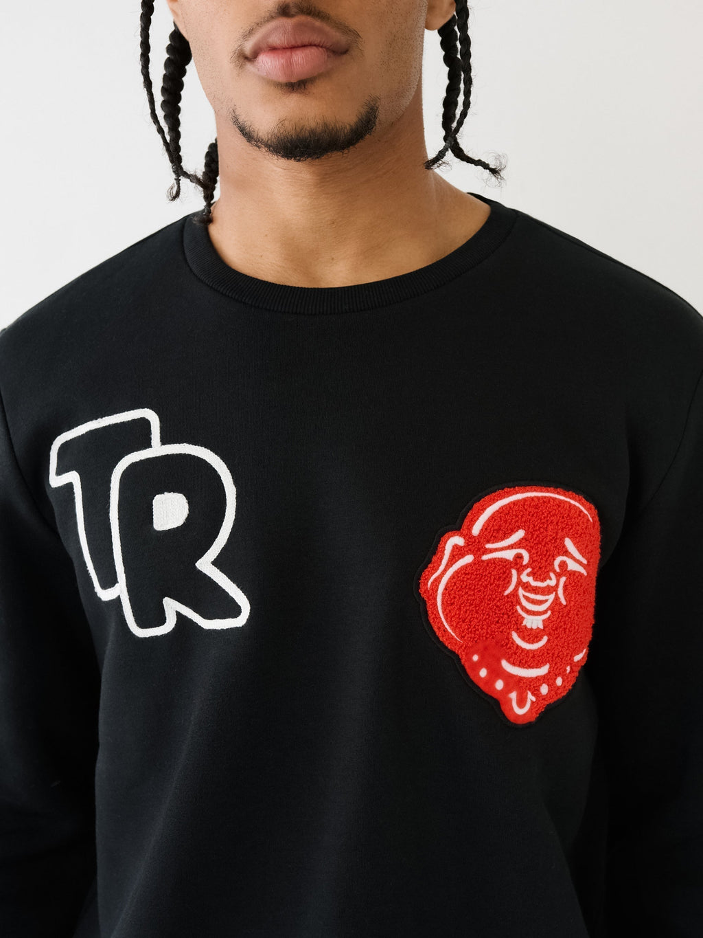 True Religion Tr Buddha Sweater Jet Black