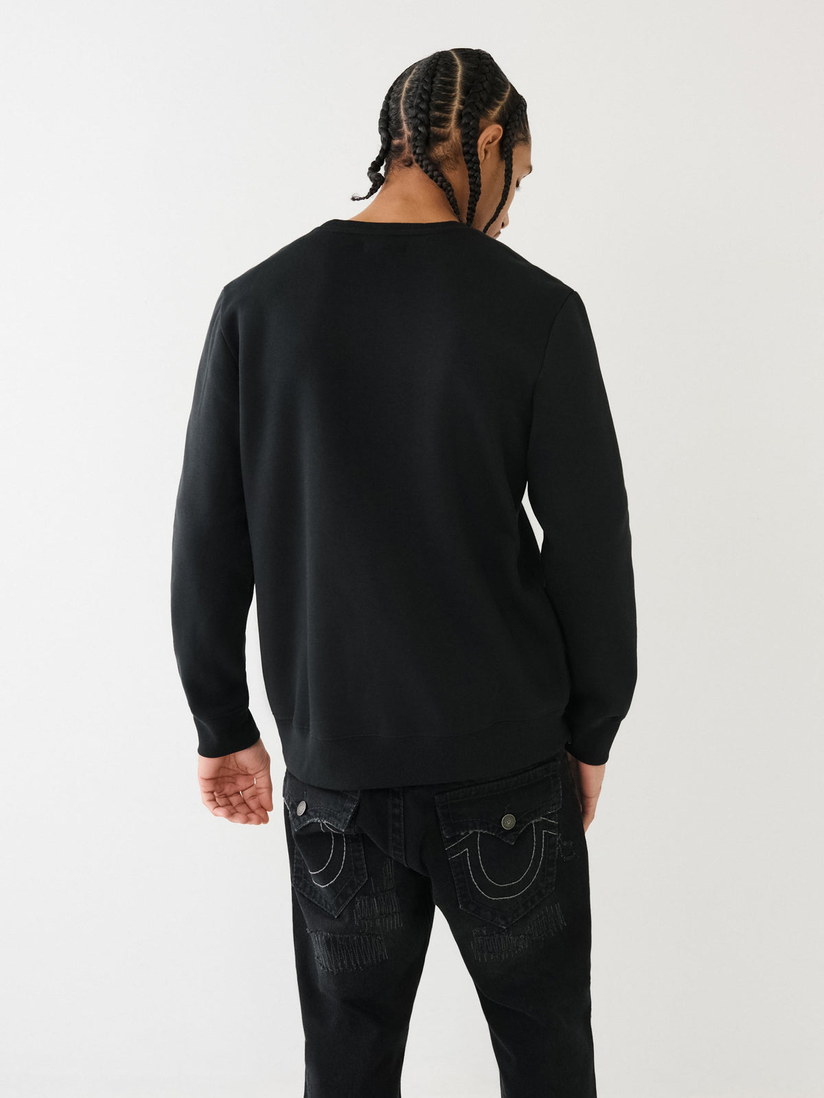 True Religion Tr Buddha Sweater Jet Black