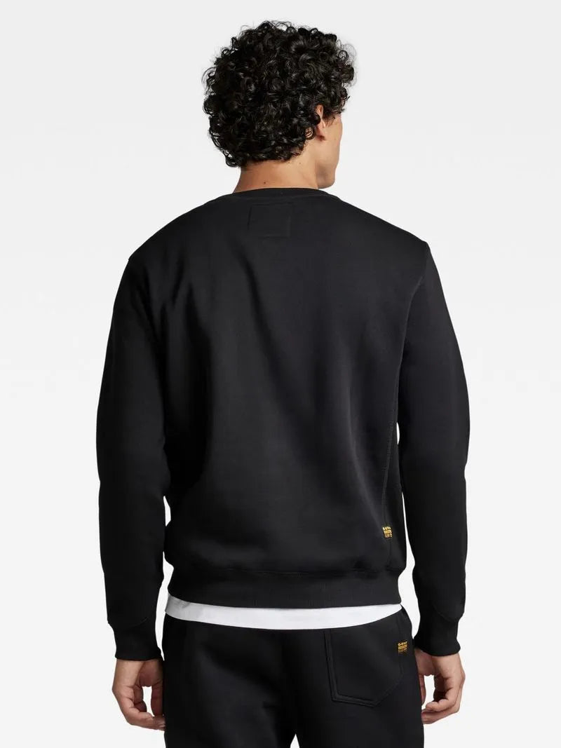 G-Star Men's Premium Core Crew Black Sweat Top