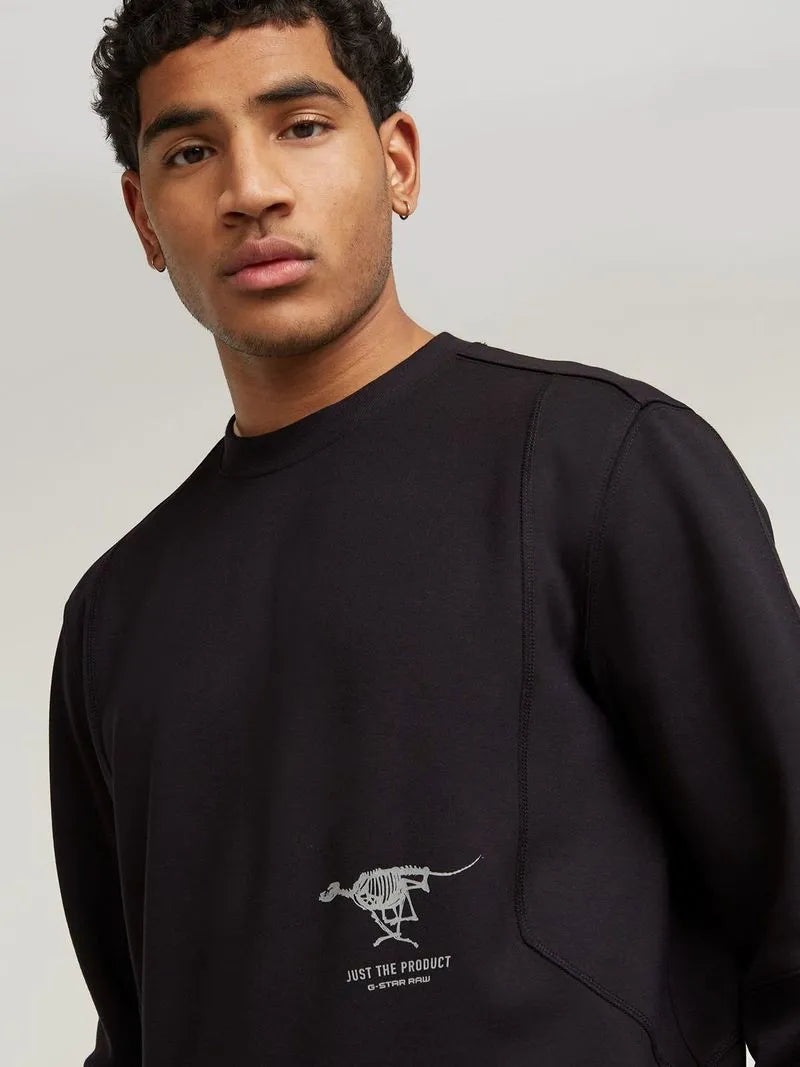 G-Star Men's Constructed Motion Tech Black Sweatshirt