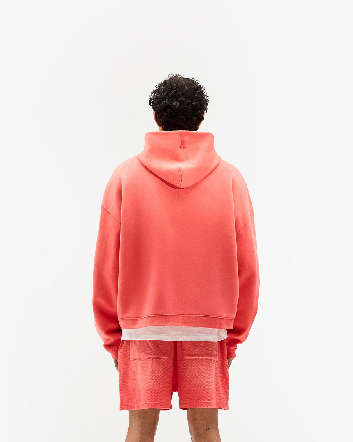 Initial Boxy Hoodie - Vintage Red