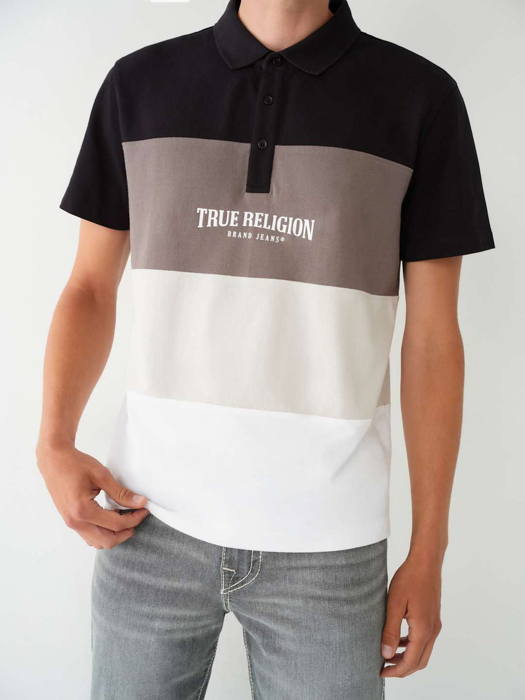 True Colour Block Polo Shirt