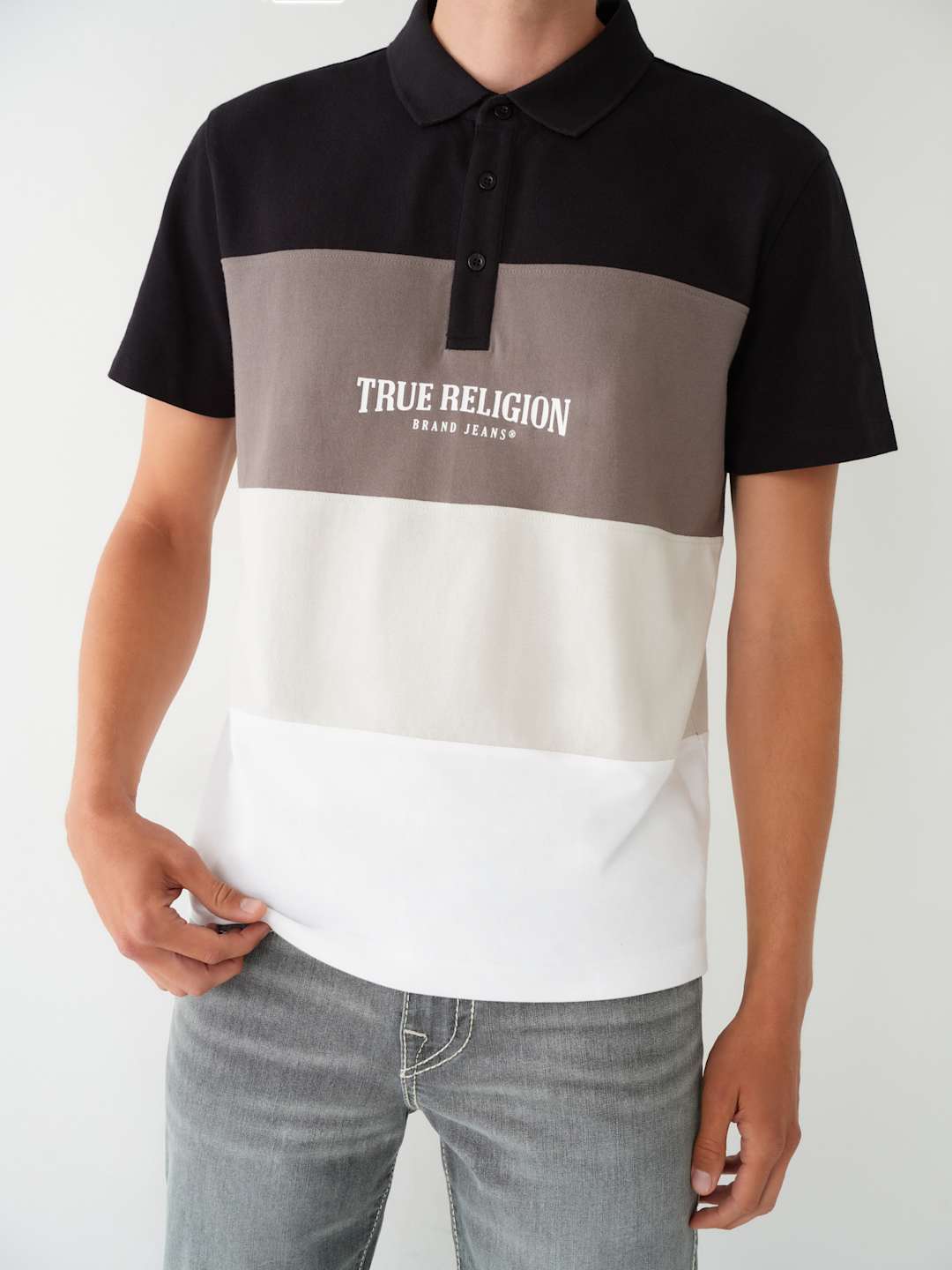 True Colour Block Polo Shirt