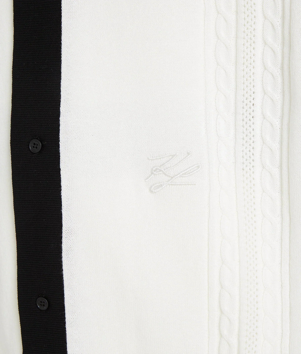 Karl Lagerfeld KNITTED SHORT-SLEEVED SHIRT