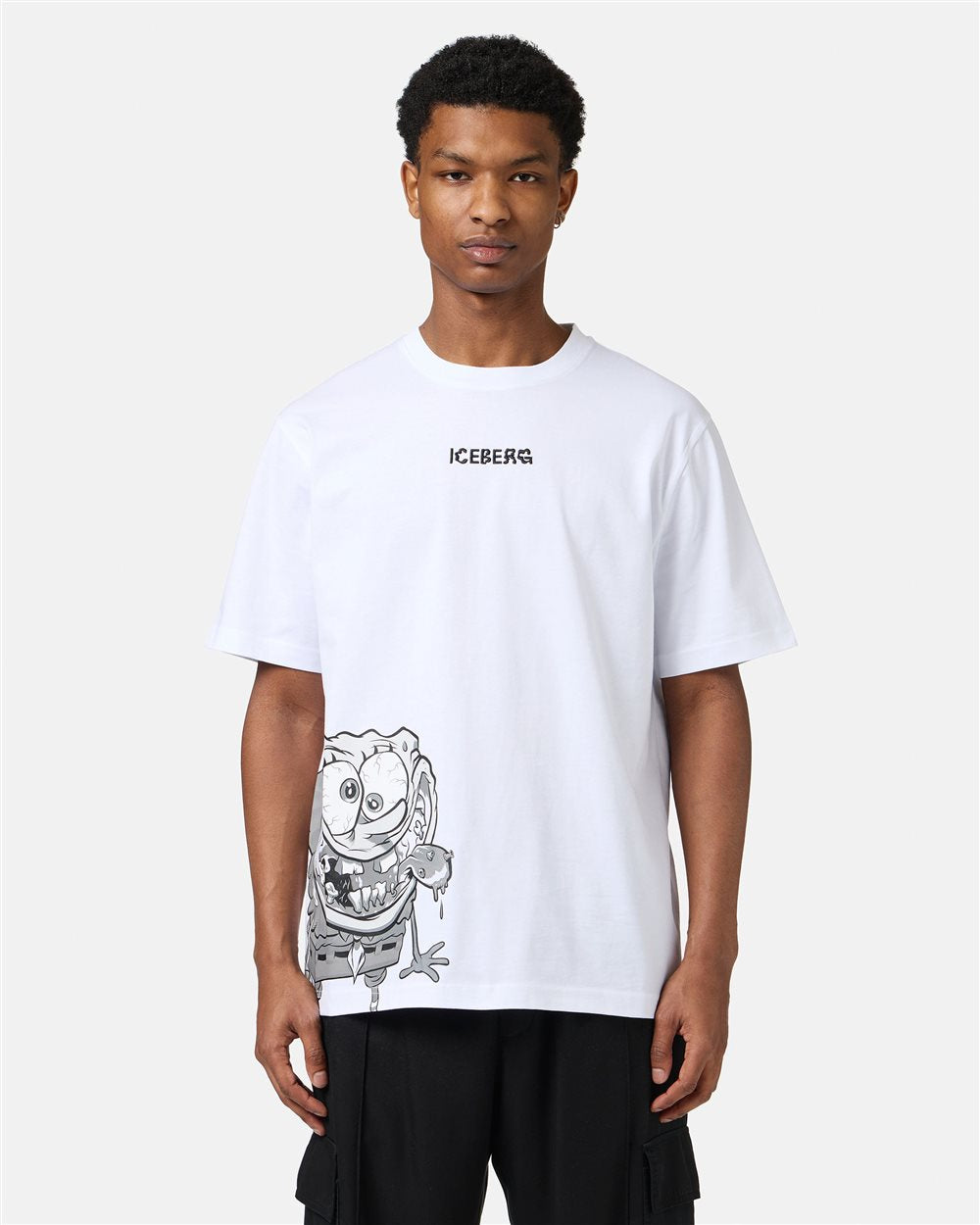 Iceberg Regular Fit T-shirt With SpongeBob Print In Jersey