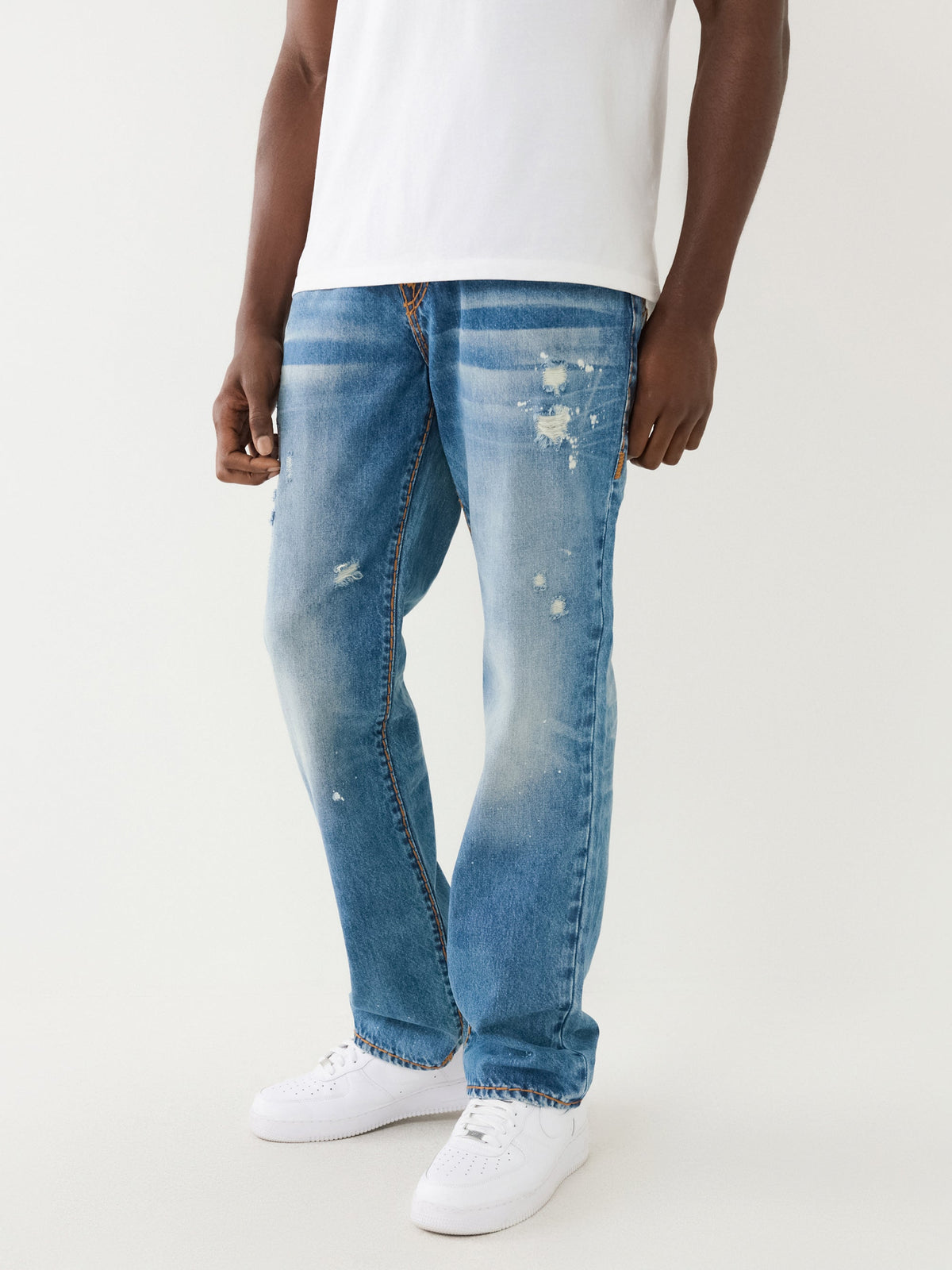 True Religion Ricky Fresh Water Rips Medium Wash