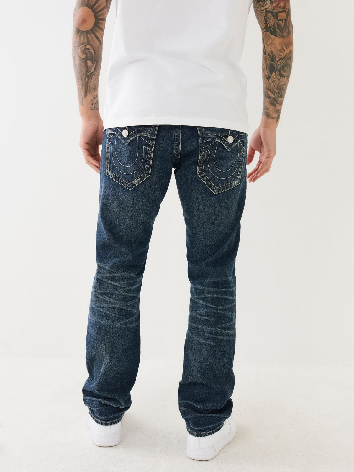 True Religion Ricky Champlain Rips Dark Wash
