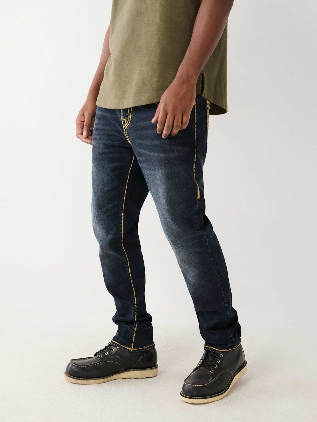 True Religion Jeans Rocco Super T 32 In Chicory Dark Wash