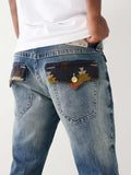True Religion Ricky Jeans Worn Trophy Rips Medium Wash