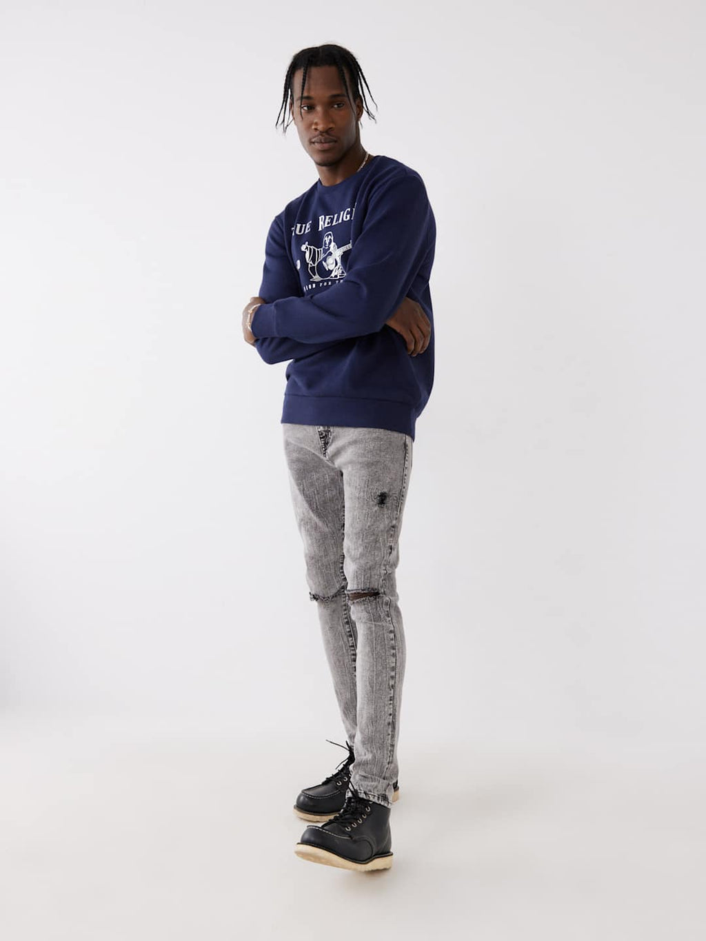 True Religion Jack Jeans No Flap Street Light With Rips