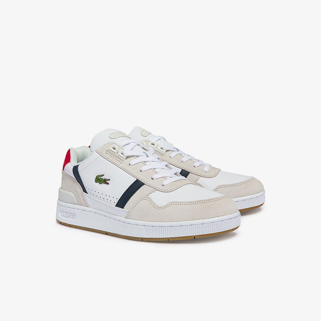 Lacoste Men's T-Clip Tricolour Leather and Suede Trainers - view 2