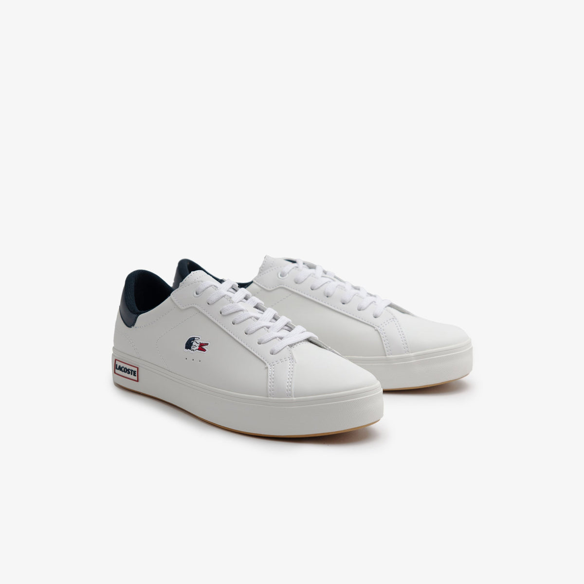 Lacoste Men's Powercourt Tricolor Leather Trainers - view 2