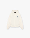 Permanent Vacation Zip Up Hoodie - Antique White