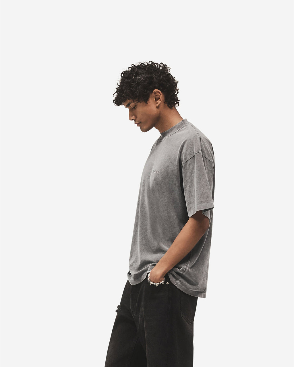 Metal Block Logo T-Shirt - Vintage Grey
