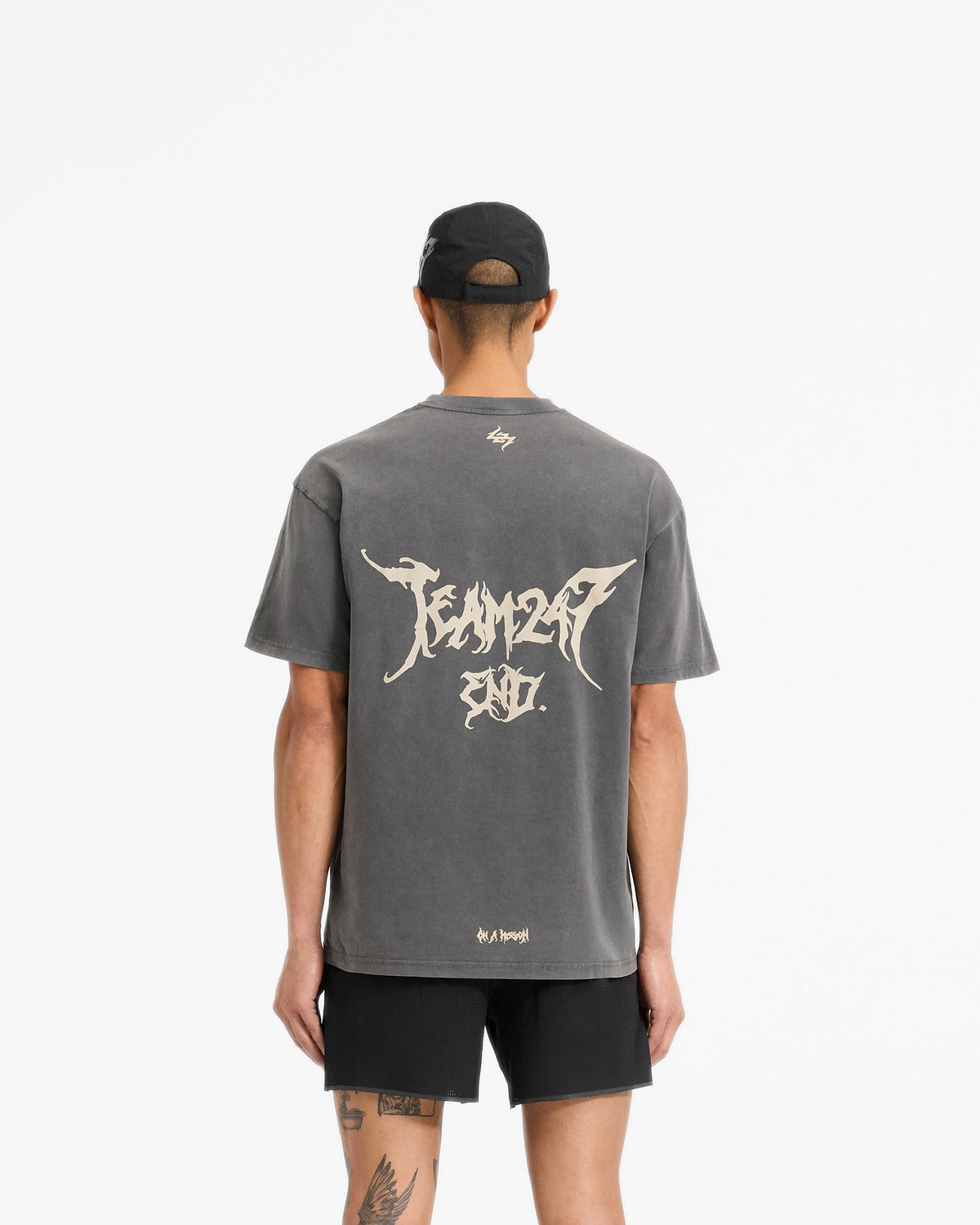 Team 247 X END Oversized T-Shirt - Washed Grey