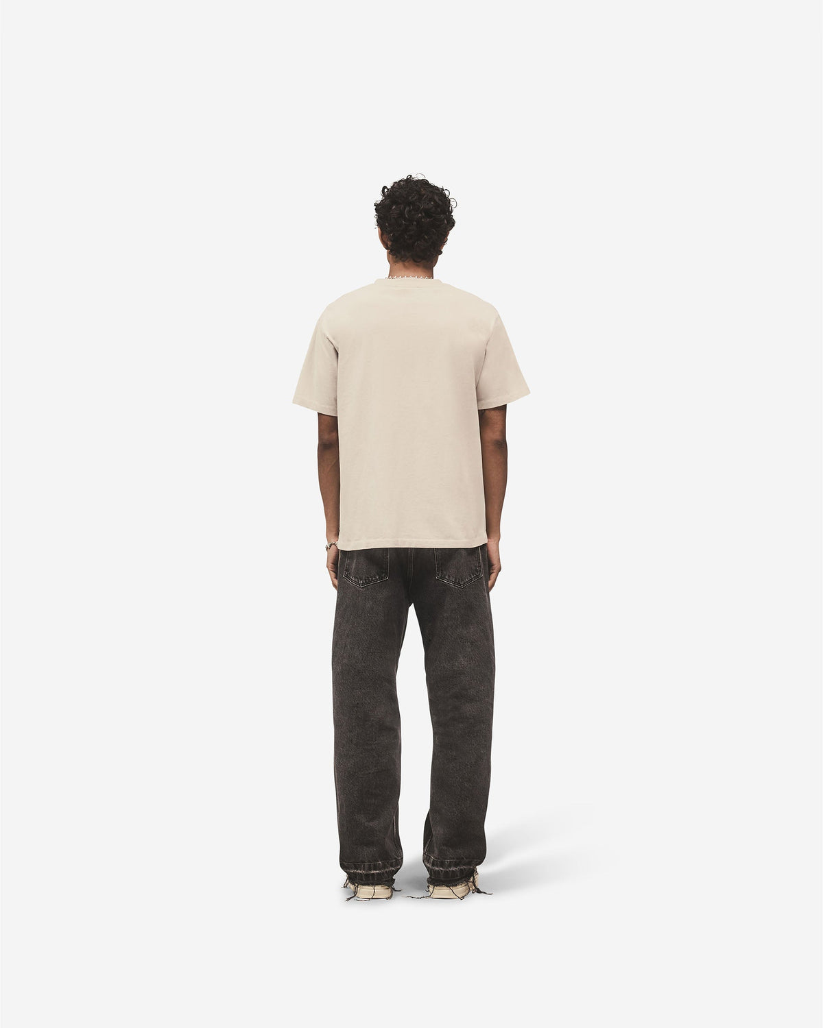 Metal Initial R T-Shirt - Concrete