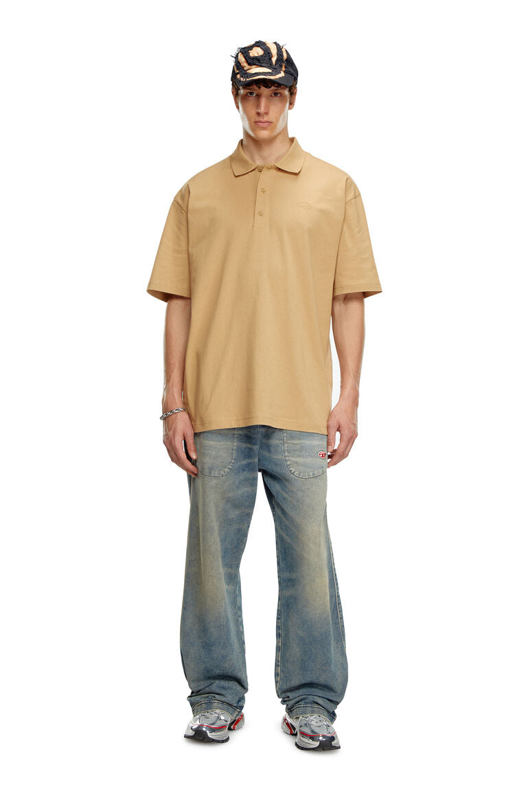 Diesel t-vort-megoval-d Polo shirt with maxi oval D embroidery