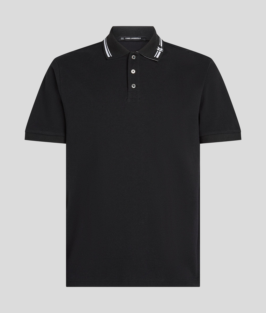Contrast piping polo shirt