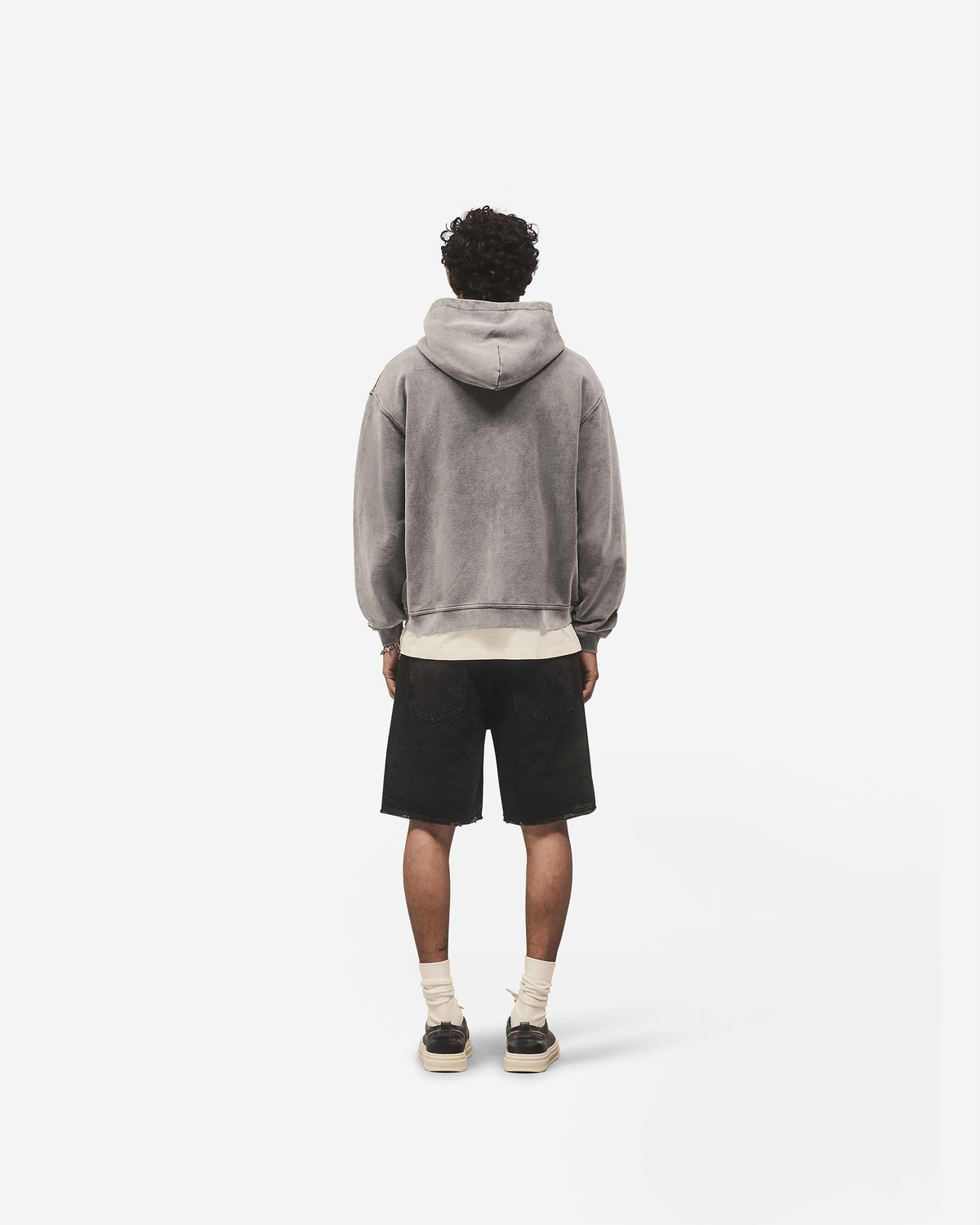 Script Logo Zip Hoodie - Vintage Grey