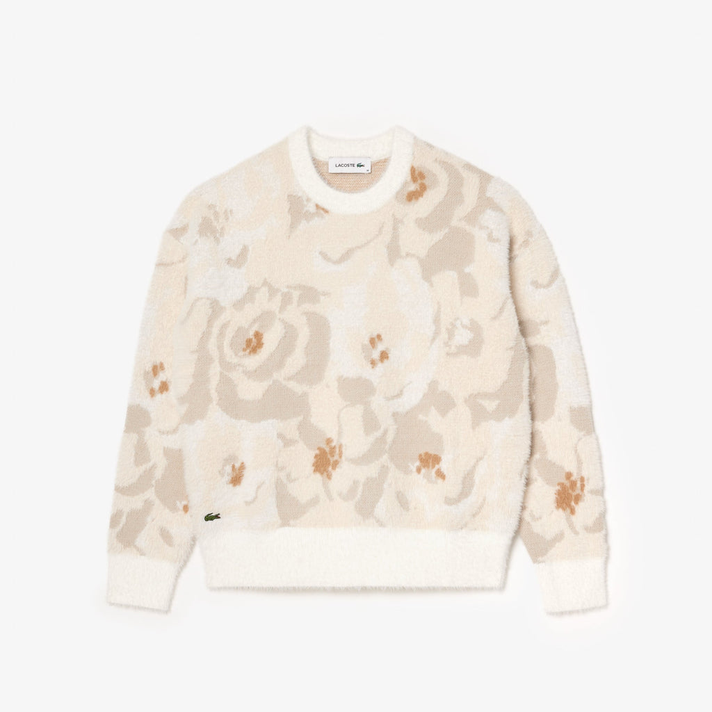 Lacoste Floral Jacquard Knit Sweater