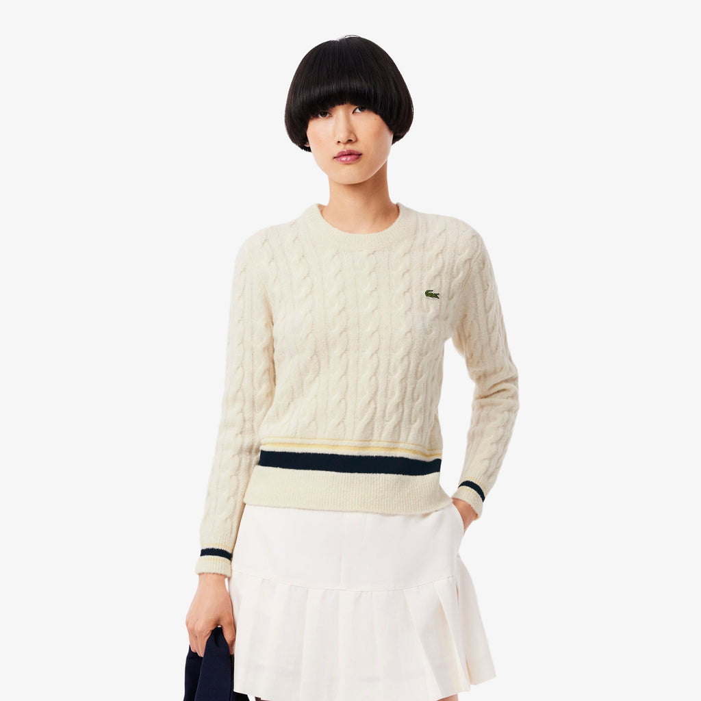 Lacoste Cable Knit Wool Sweater