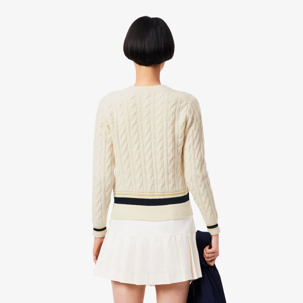 Lacoste Cable Knit Wool Sweater - view 5