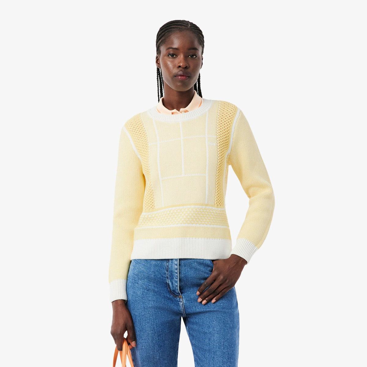 Lacoste Tennis Court Graphic Jacquard Sweater