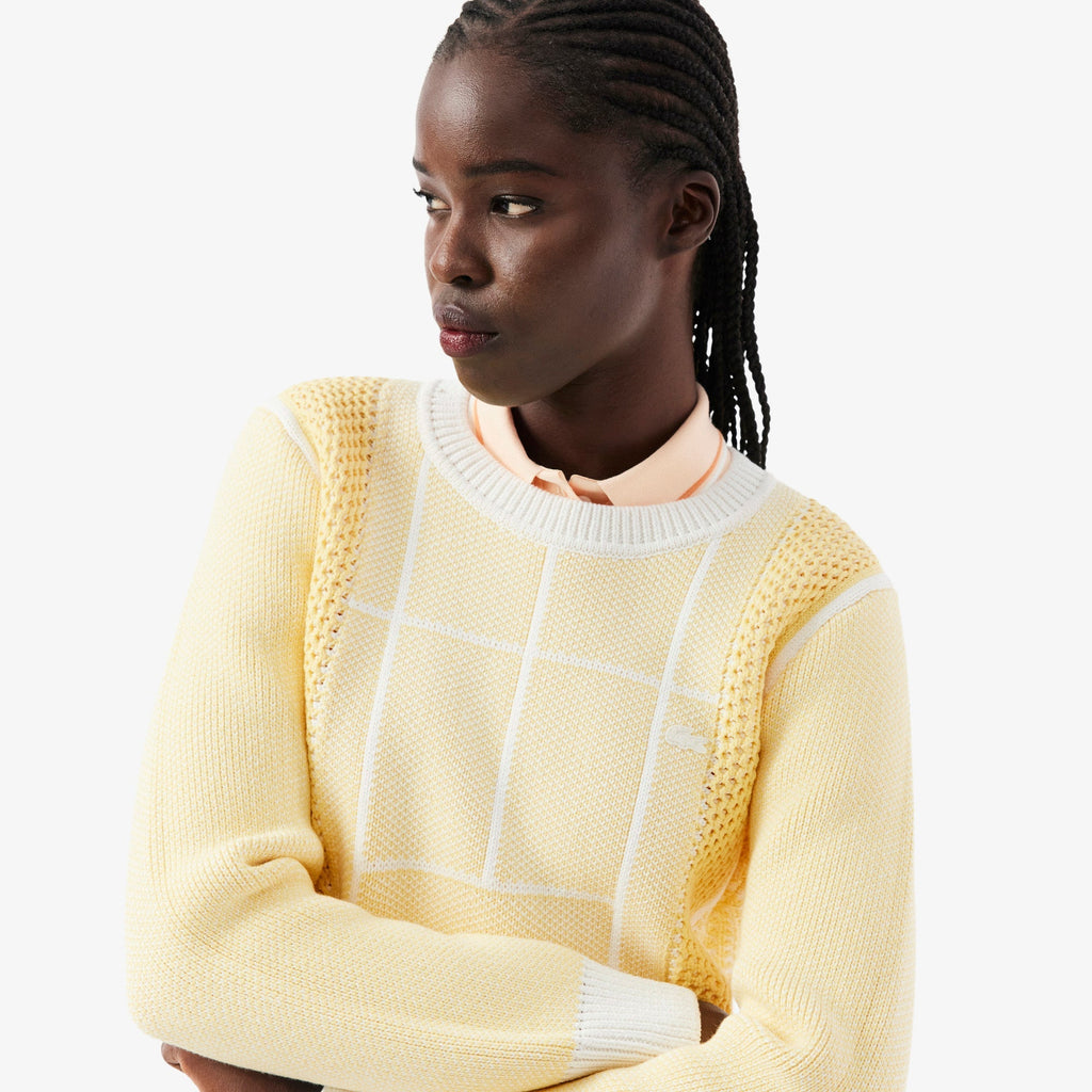Lacoste Tennis Court Graphic Jacquard Sweater - view 3