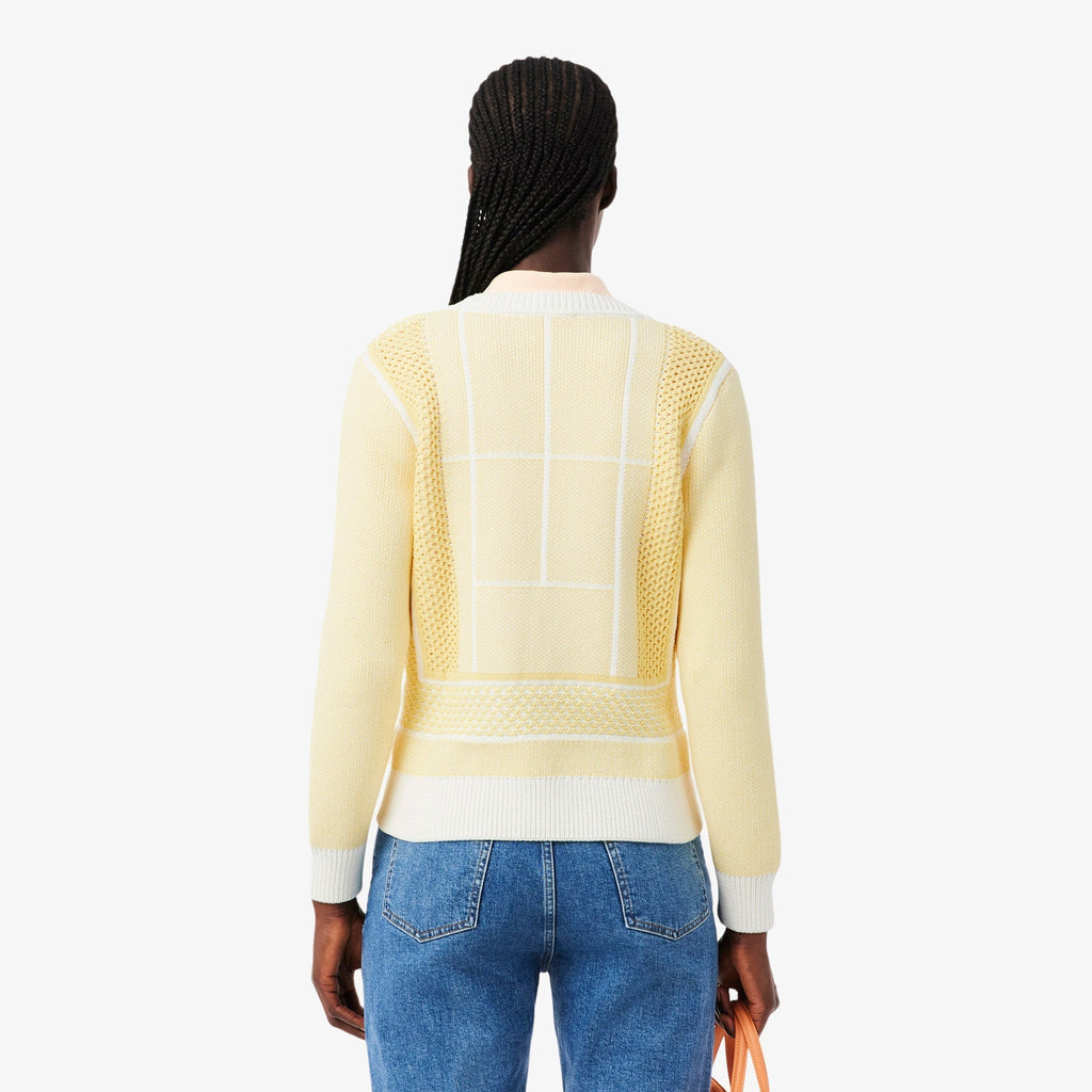 Lacoste Tennis Court Graphic Jacquard Sweater - view 4