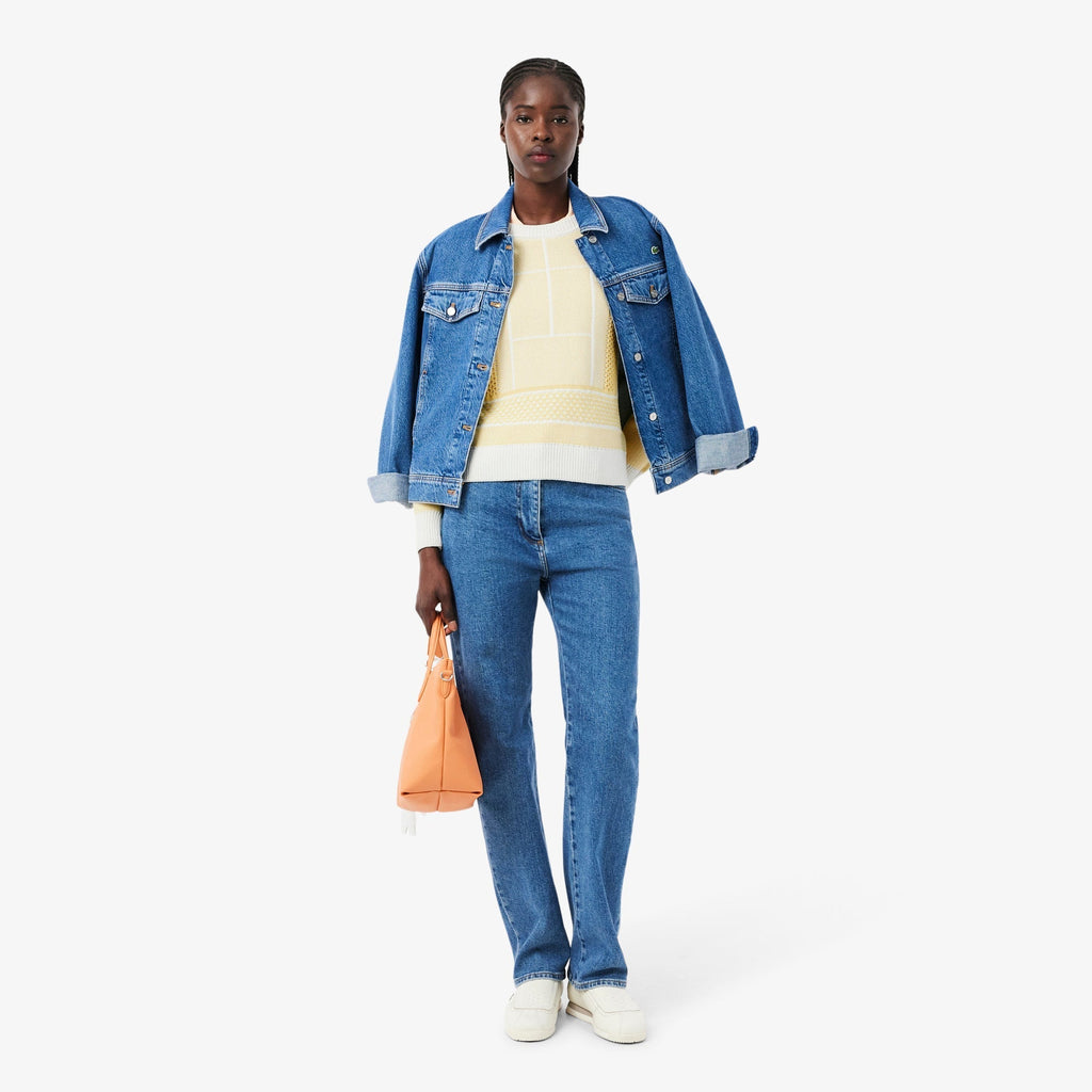 Lacoste Tennis Court Graphic Jacquard Sweater - view 2
