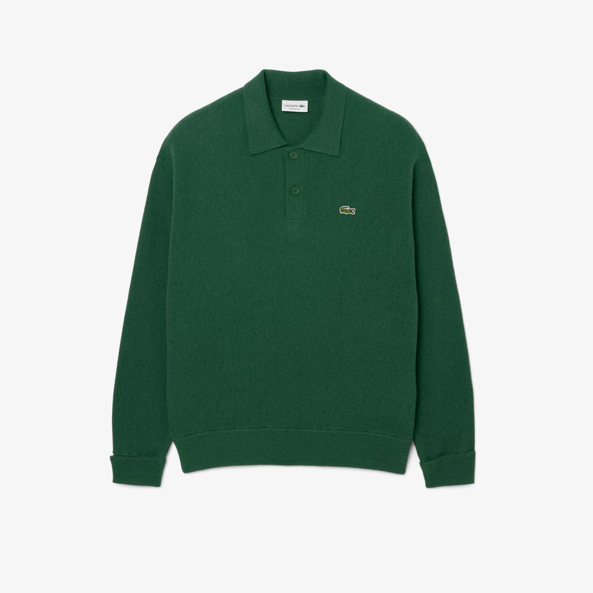 Lacoste Relaxed Fit Carded Wool Polo Sweater - view 3