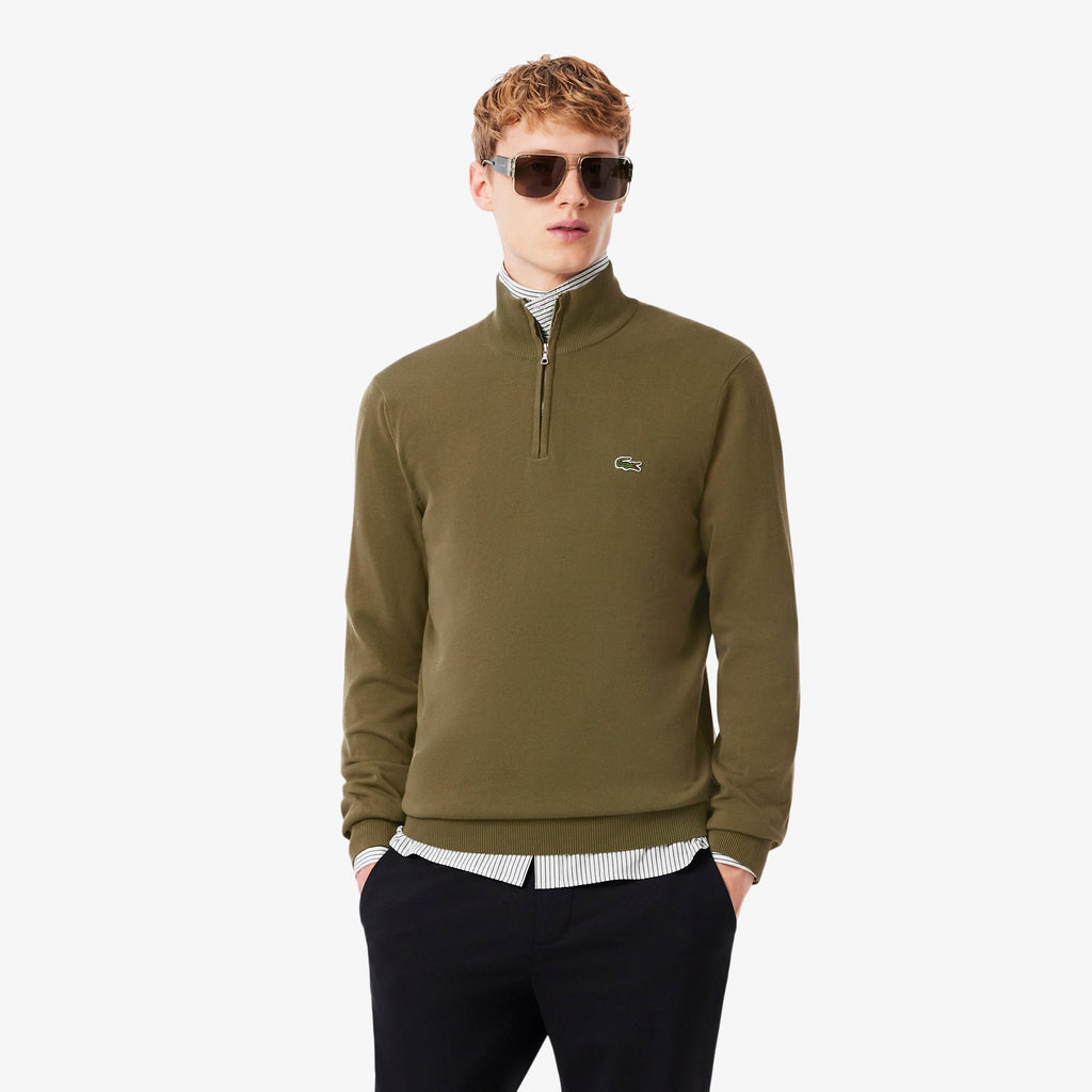 Lacoste Zipped High Neck Cotton Sweater - view 2