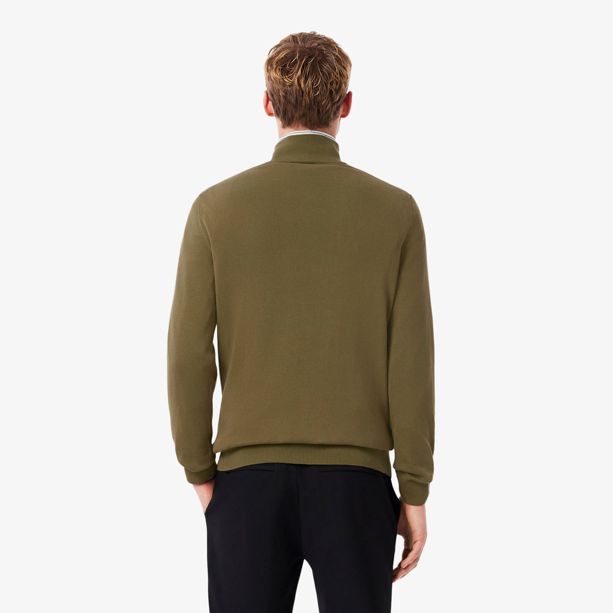 Lacoste Zipped High Neck Cotton Sweater - view 3