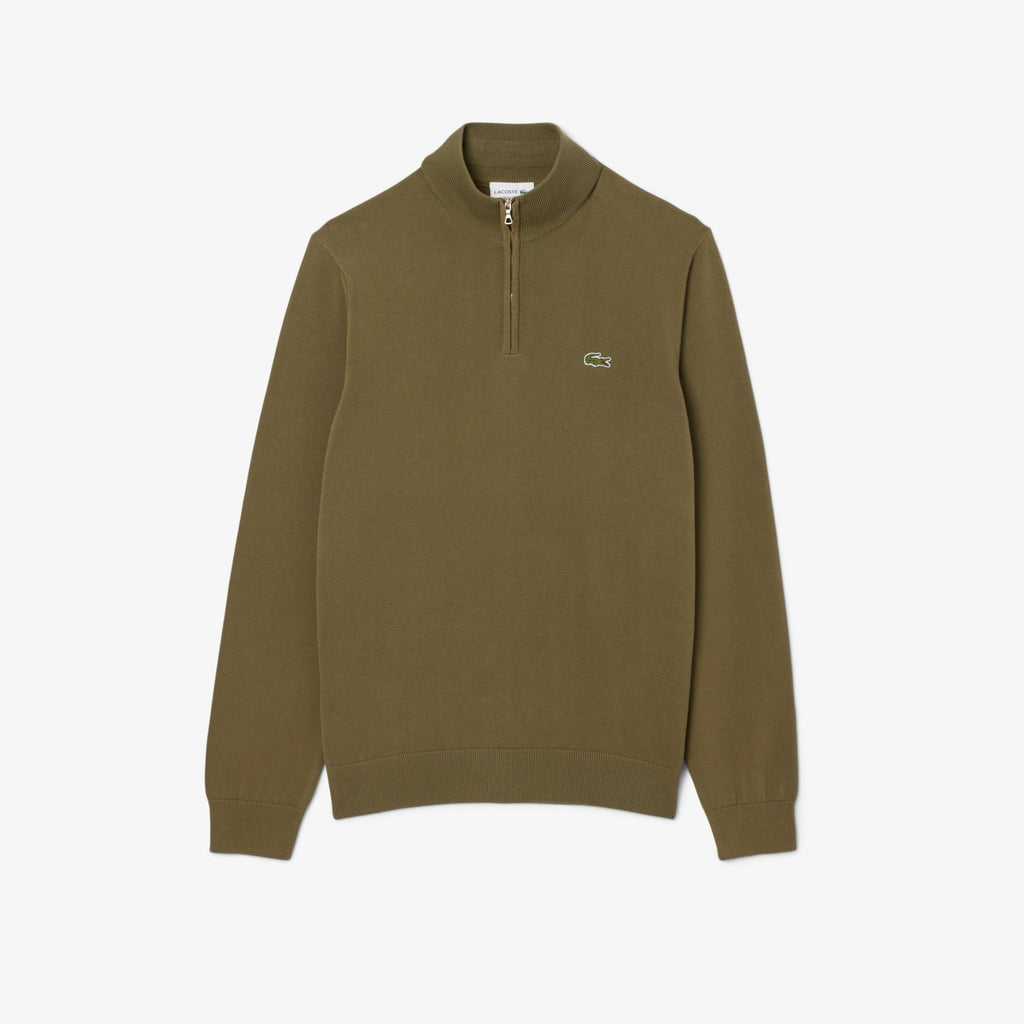 Lacoste Zipped High Neck Cotton Sweater - view 5