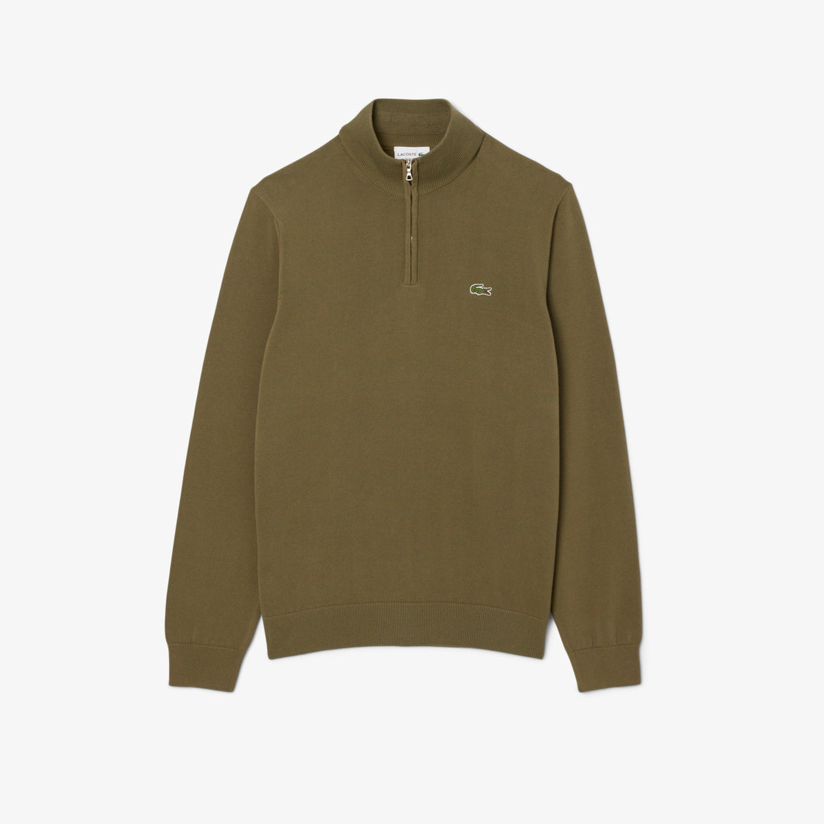 Lacoste Zipped High Neck Cotton Sweater - view 5