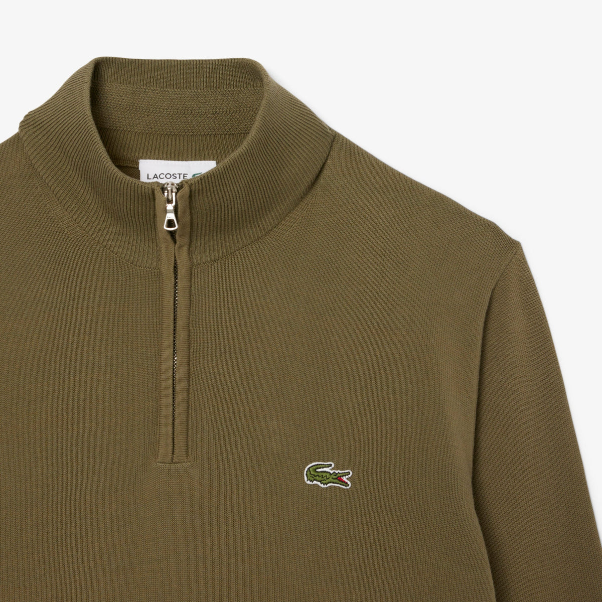 Lacoste Zipped High Neck Cotton Sweater - view 6