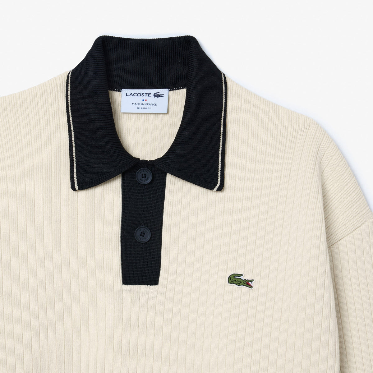 Lacoste French Made Polo Collar Sweater - view 2