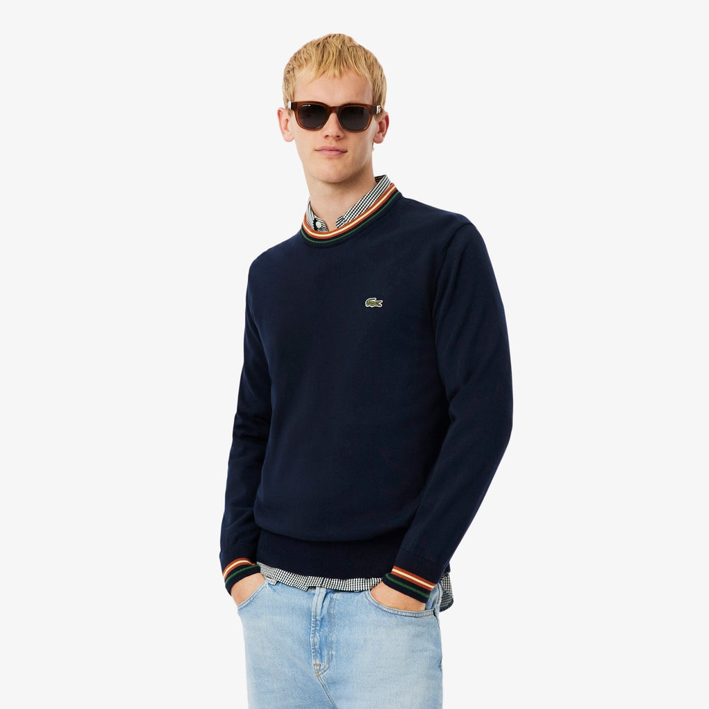 Lacoste Striped Cotton Jersey Sweater - view 4