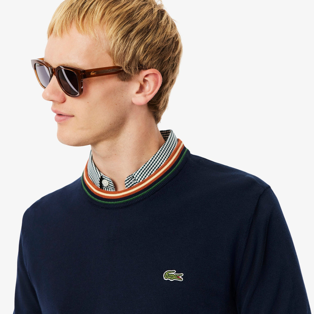 Lacoste Striped Cotton Jersey Sweater - view 3