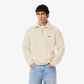 Lacoste High Neck Half Zipper Heavy Wool Sweater