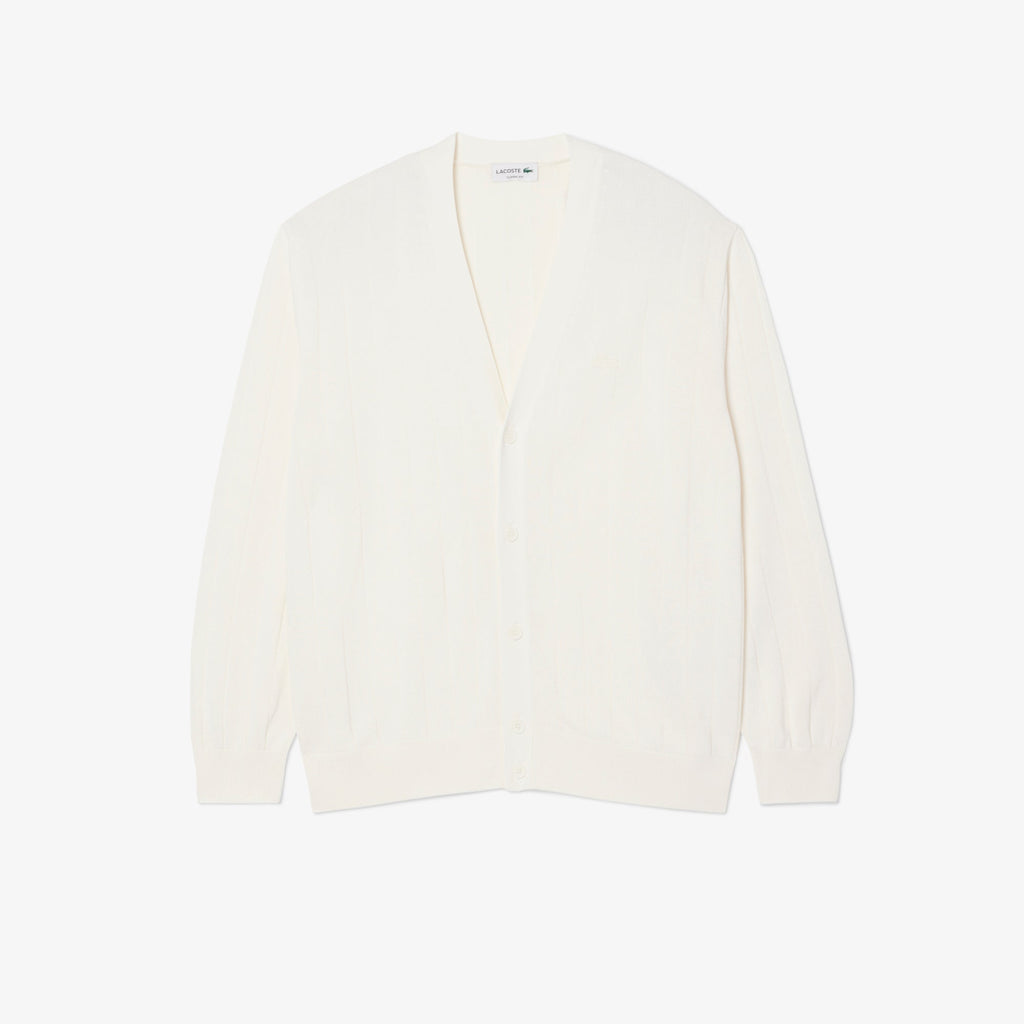 Lacoste Fluid Rib Knit Cardigan - view 3