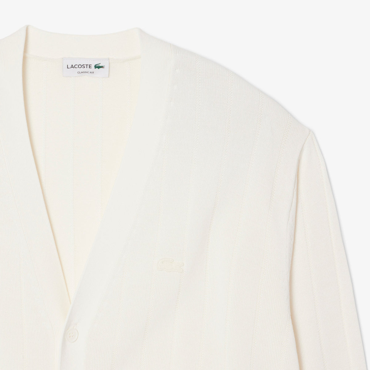 Lacoste Fluid Rib Knit Cardigan - view 6