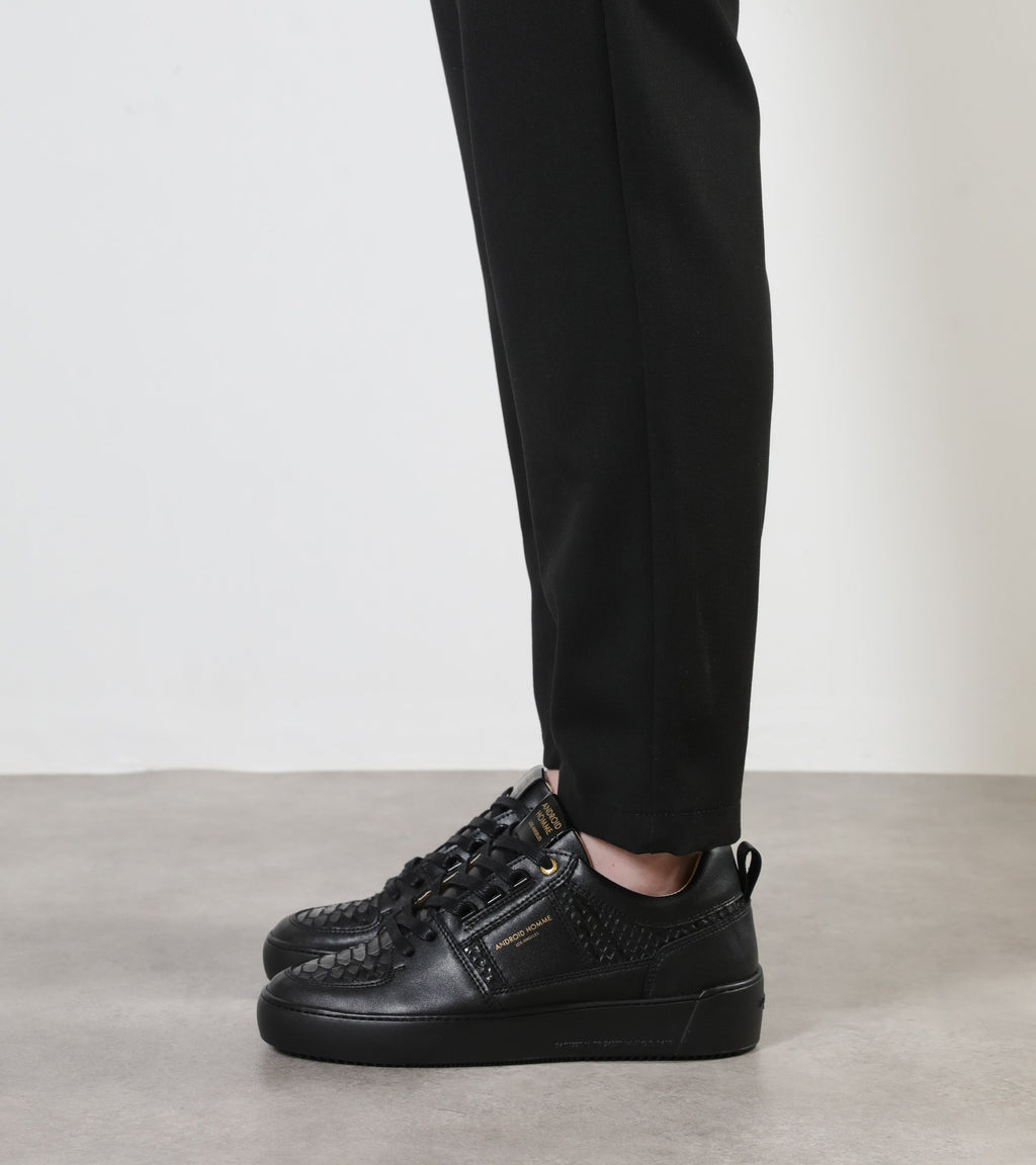 Android Homme Point Dume Low Black Leather Gloss Viper AHP233-12