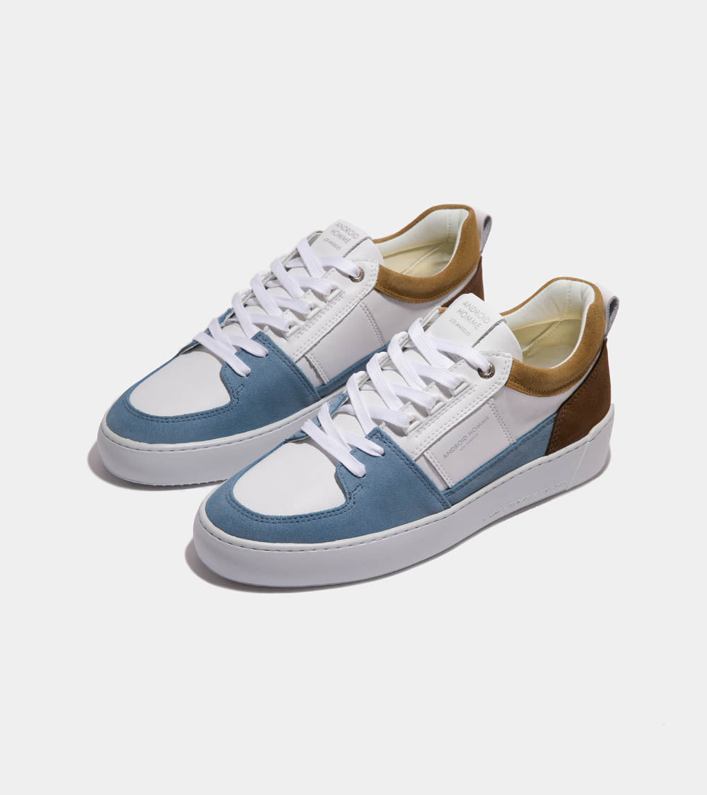 Android Homme Point Dume Low Blue Beige Stone Suede AHP241-32